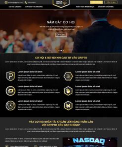 Theme WordPress landing page khóa học tài chính, crypto