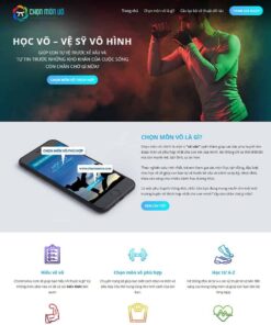 Theme WordPress Landing page giới thiệu lớp học võ thuật