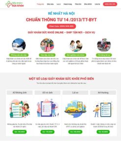 Theme WordPress landing page bán giấy khám sức khỏe