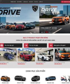 Theme WordPress bán xe Peugeot