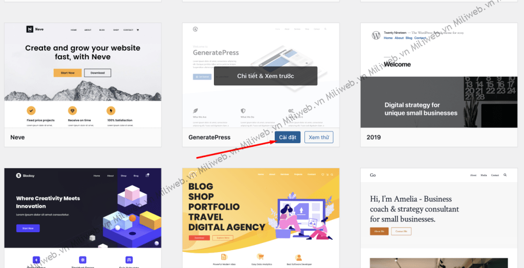 Hướng Dẫn Cài đặt Theme WordPress Giống Theme Demo