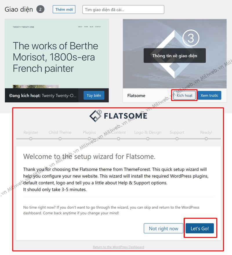 Bước 2 Hướng Dẫn Cài đặt Theme Flatsome
