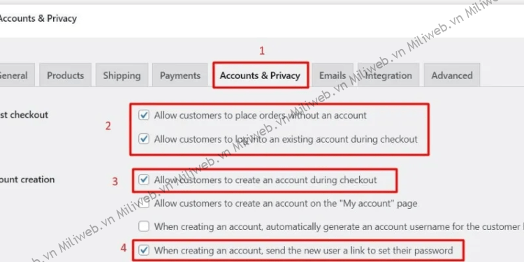 Tùy Biến Account Creation Trong Trang Checkout Woocommerce