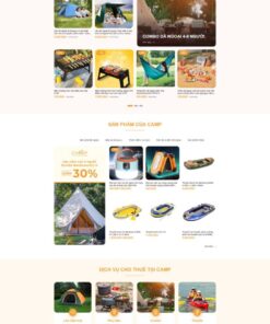 Theme wordpress bán lều bạt camping cắm trại HOT