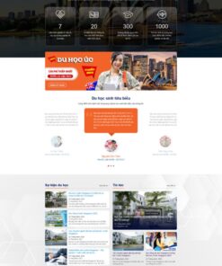 Theme wordpress du học chuẩn đẹp