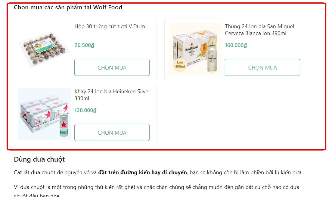 6-3 Wolf Food Sản phẩm mua kèm