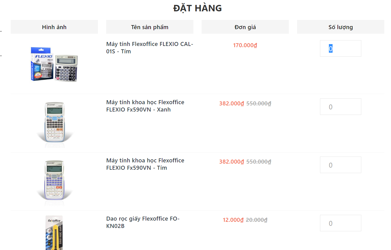 dat-hang Evo office Đặt hàng