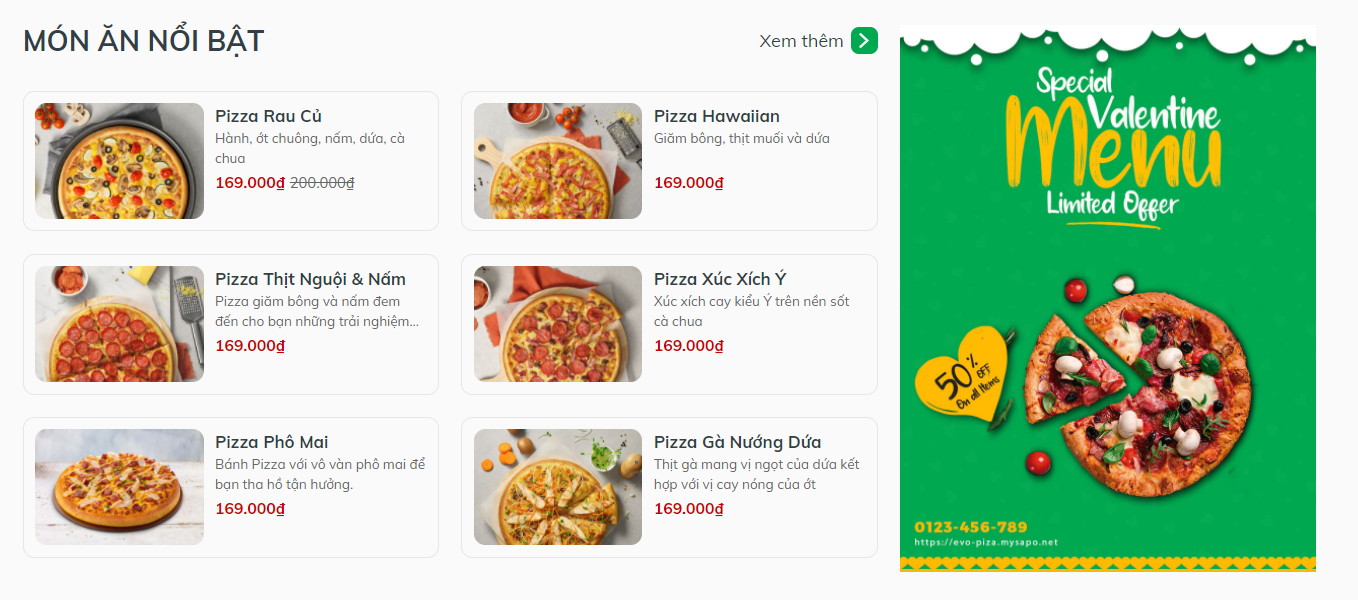 evo-pizza-2 Evo Pizza, Món ăn nổi bật