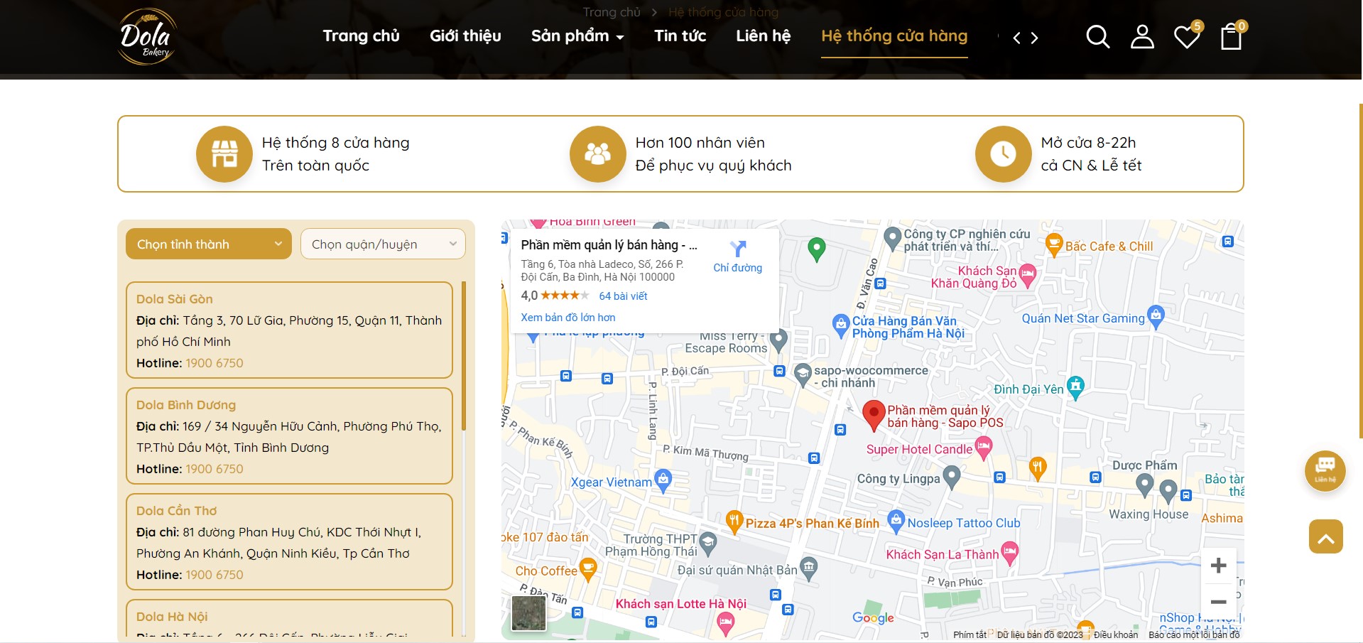 he-thong Dola Bakery