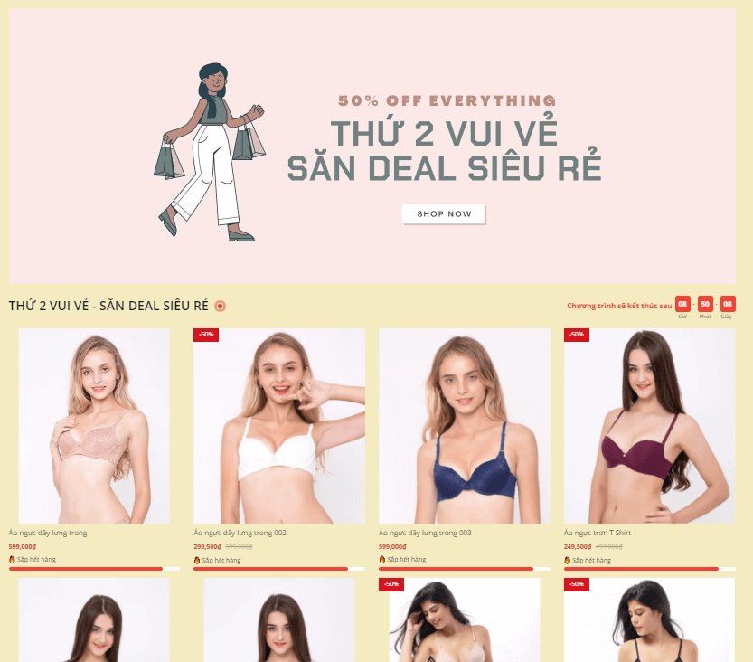 Flash Sales nổi bật - Thúc dục mua hàng