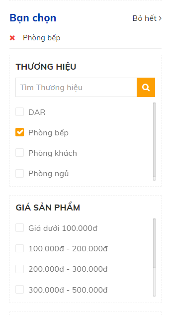 loc Lọc sản phẩm