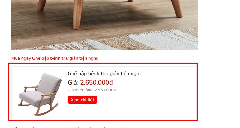 spct Sản phầm chi tiết