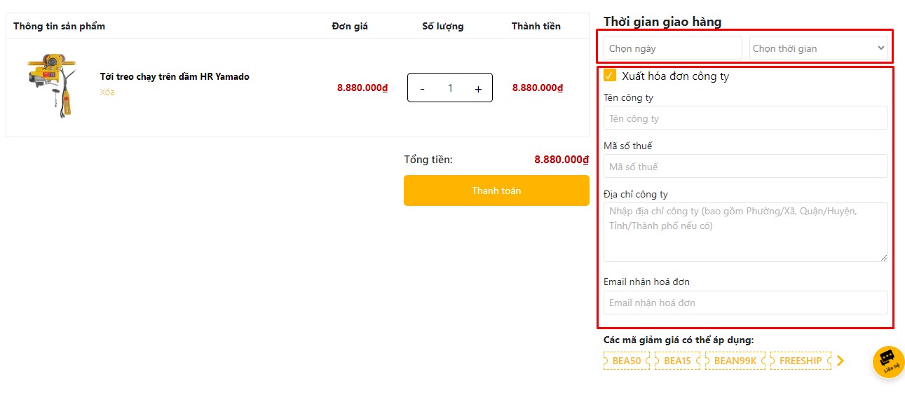vat-5 Thời gian giao hàng