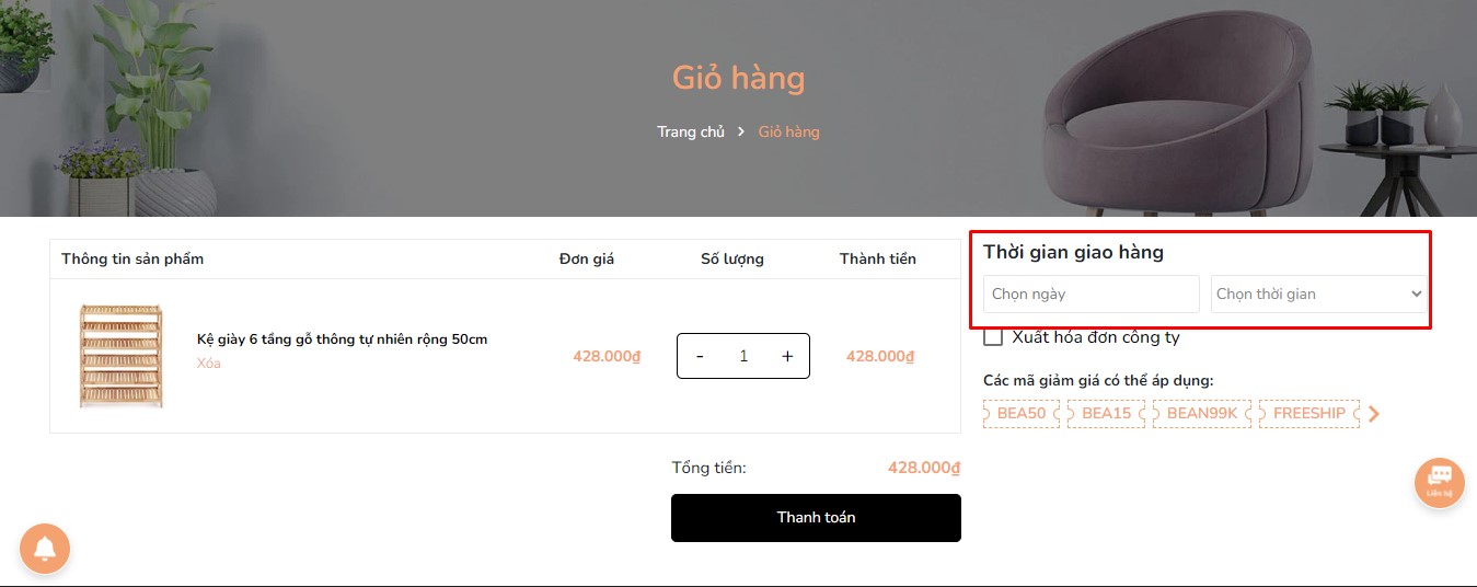 vat-6 Thời gian giao hàng