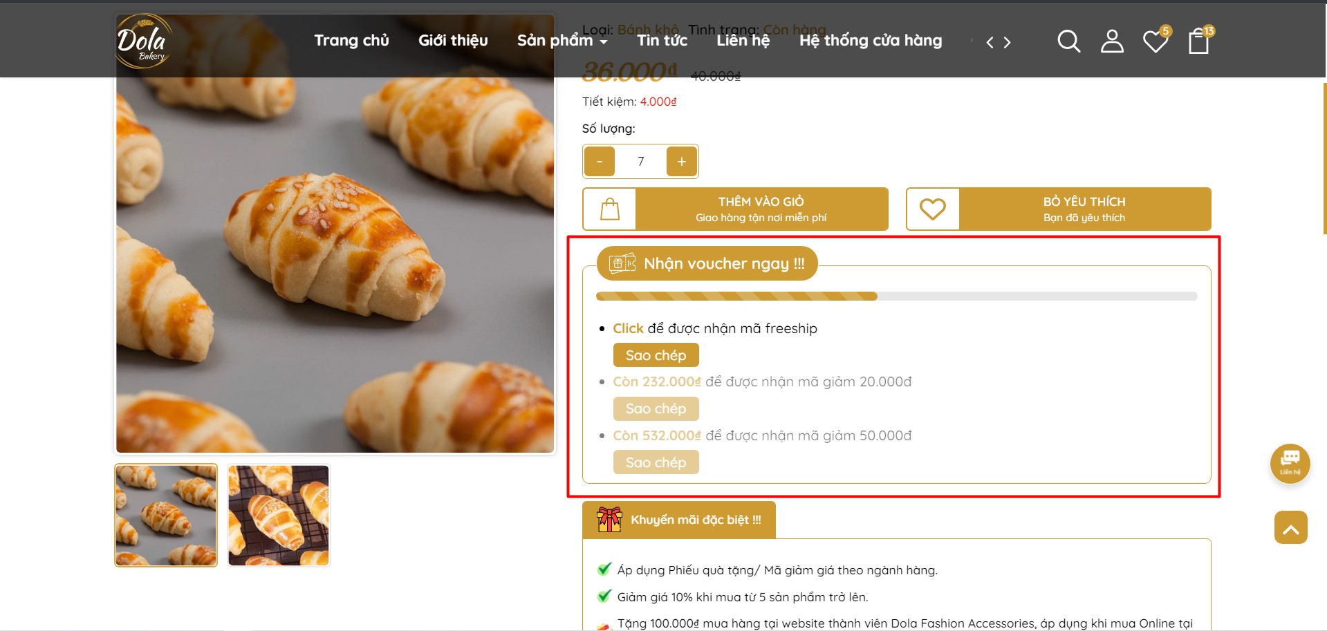 voucher Dola Bakery